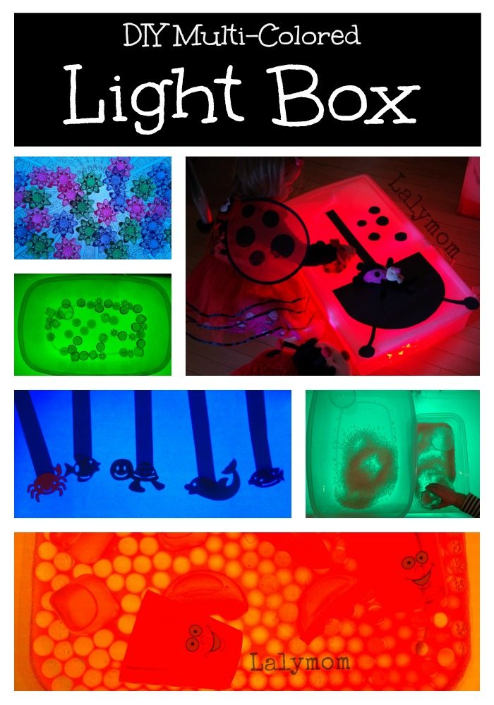 How to Make a DIY Multi Colored Light Box for Kids from Lalymom