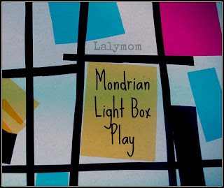 mondrians for kids light box play