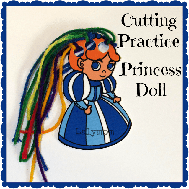 Cutting Practice Doll from Shrinky Dinks from Lalymom