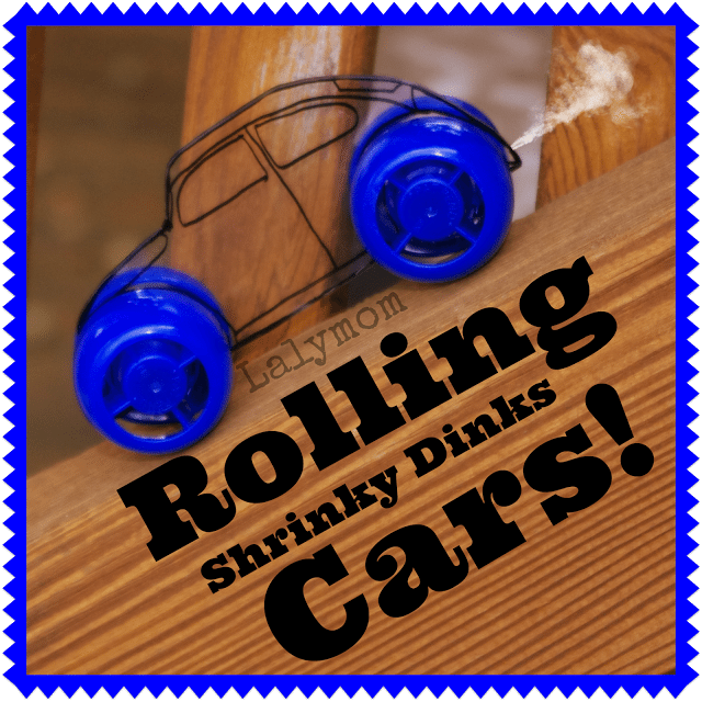 Shrinky Dinks DIY Rolling Car Toys from Lalymom
