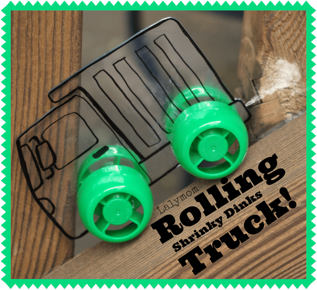 DIY Rolling Truck Toys with Shrinky Dinks from Lalymom