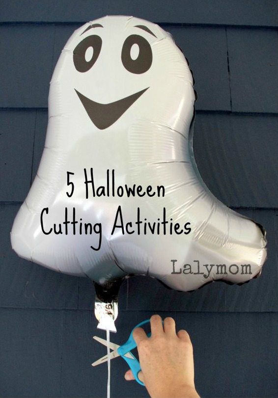5 Silly Halloween Fine Motor Cutting Practice Activities from Lalymom - how fun would this be!