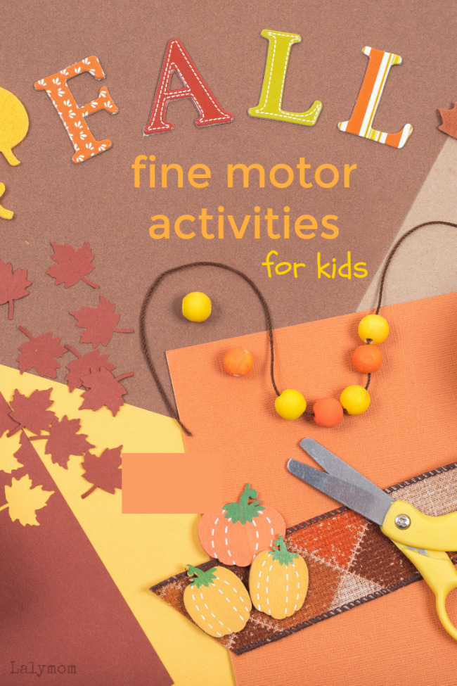 7 fun and simple Fall fine motor activities for kids. Easy and cute cut punch paste crafts and activities, perfect for preschoolers, kindergartners and beyond.