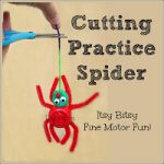 Cutting Practice Spider great scissors activity for preschoolers! So fun!