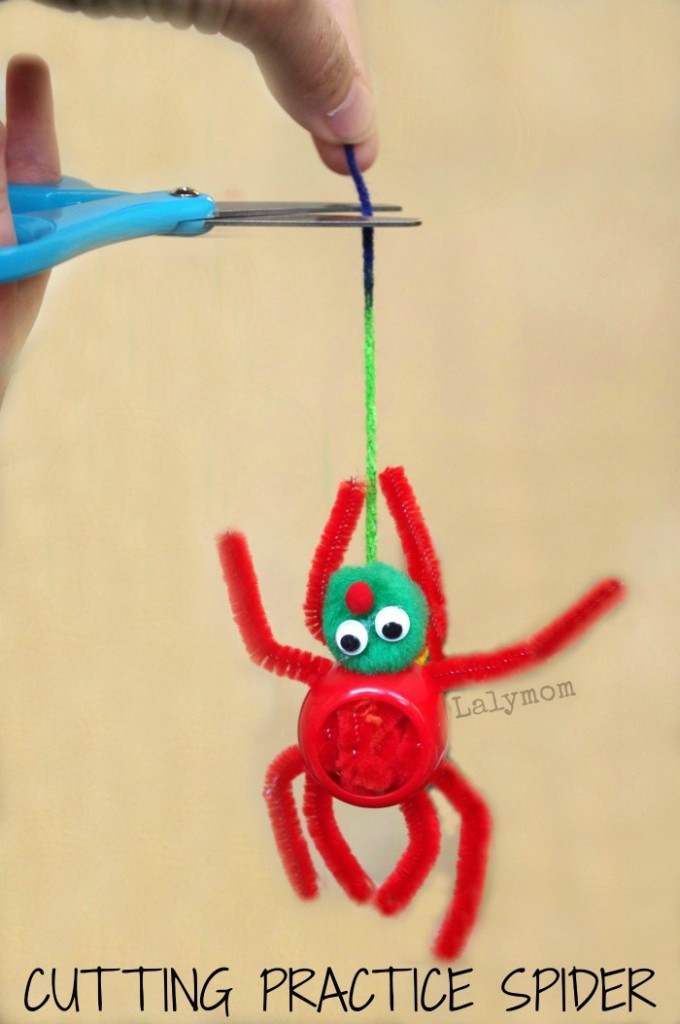 Scissor Practice Activity for Preschoolers- Cutting Practice Spider
