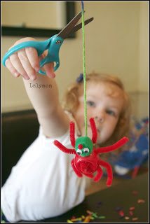 Preschool Scissor Practice Activity with Cutting Practice Spider from Lalymom
