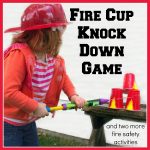 3 Fire Safety Activities - Fire Cup Knock Down Spray Game from Lalymom.com - My kids love this!