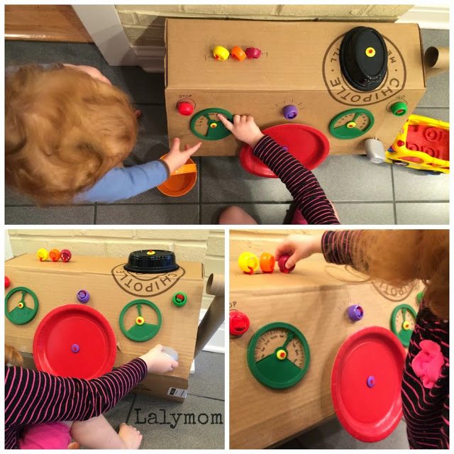 Details of our homemade dashboard for Fine Motor Skills Development from Lalymom