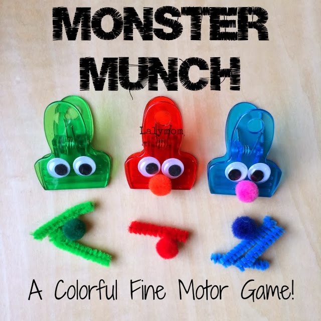 Monster Munch Fine Motor Skills Game for Kids from Lalymom