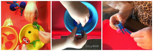 Fine Motor Game for Preschoolers Using Pinch Clips from Lalymom