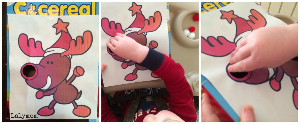 Fine Motor Christmas Game for Toddlers from Lalymom