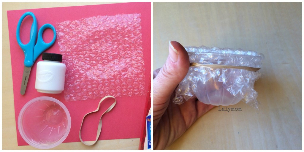 How to Make an Easy Bubble Wrap Stamper from Lalymom