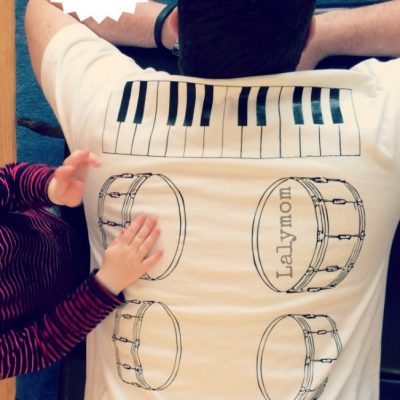 musical massage fathers day shirt DIY or Buy! Tutorial and for sale from Lalymom