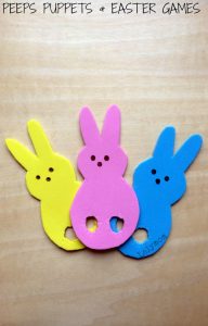 Easter Games for Kids Using Peeps Finger Puppets from Lalymom #DIY #SmartMarch #EasterforKids