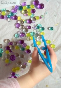Water Beads for Fine Motor Skills Development from Lalymom