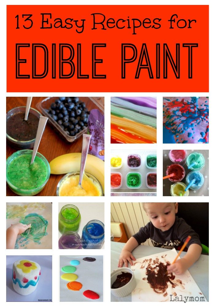 13 DIY Edible Paint Recipes for Babies Toddlers and Big Kids from Lalymom