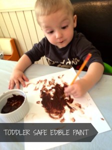 Toddler Safe Edible Paint Using Chocolate on Lalymom