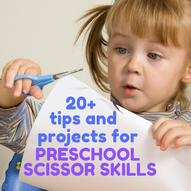 preschooler using scissors, so many tips tricks and cutting activities