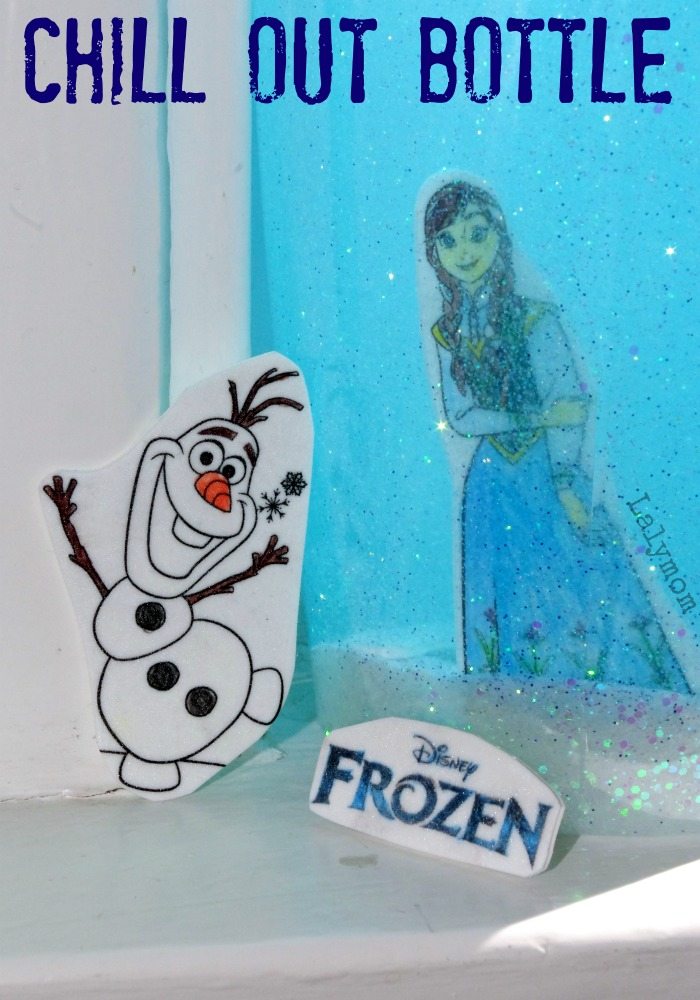 Disneys Frozen Craft Glitter Chill Out Bottle with Anna and Elsa on Lalymom