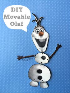 Frozen Olaf Craft - Jointed Movable Olaf Figure from Disney's Frozen. Uses free Printables. On Lalymom