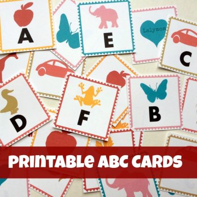 Printable Alphabet Flash Cards from Lalymom - Beautiful printable cards, available in three print formats for flash cards, memory match cards or magic reveal cards!