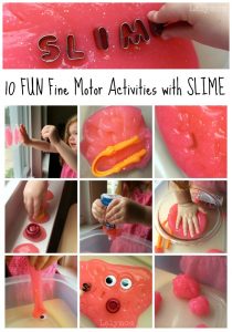 10 FUN Fine Motor Activities for Preschoolers and Kindergarteners Using Slime from Lalymom