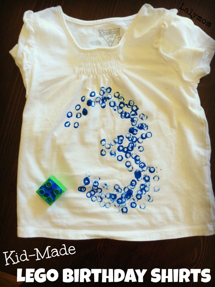 Kid Made LEGO Birthday Shirts - perfect for the LEGO Lover Birthday party or special day! From Lalymom