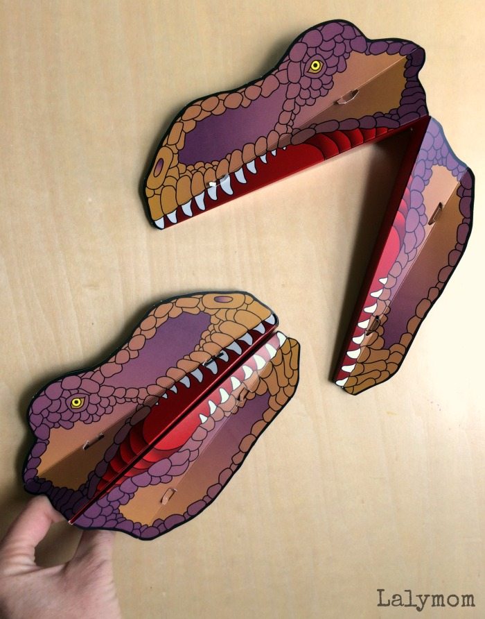 SUPER COOL Dinosaur Crafts called Snappets- they SNAP when you chomp them! Review and details on Lalymom.com