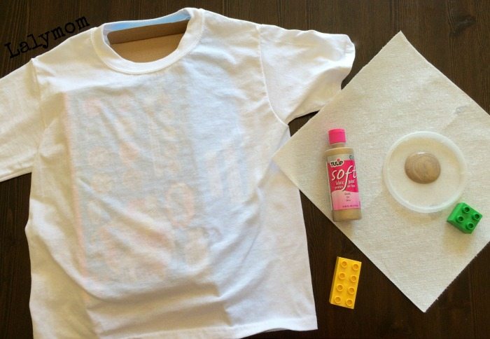 Tutorial for Easy LEGO T-shirts for a LEGO birthday party from lalymom