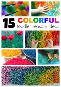 15 AWESOME Colorful toddler sensory ideas