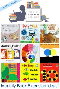Monthly Book Extension Ideas from the Virtual Book Club for Kids on Lalymom.com. So many great books, how fun!