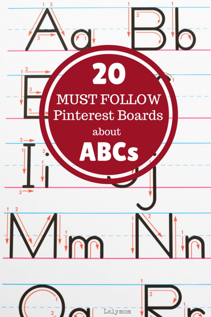 20 Must Follow Pinterest Boards about Alphabet Activities and ABCs