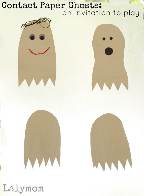 Contact Paper Ghost Crafts for Kids