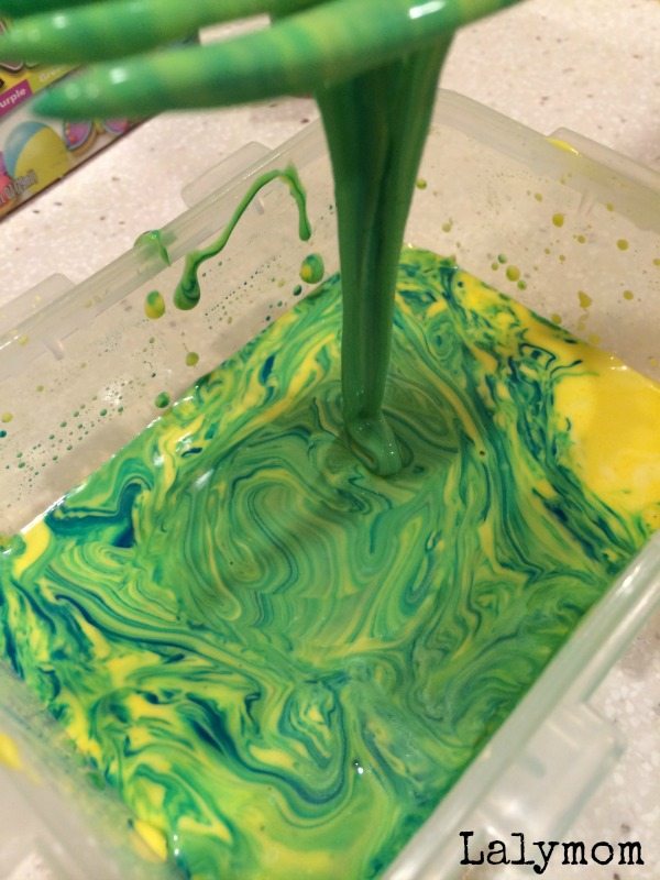 Mixing Glowing Oobleck - What a cool play recipe this is! Totally a science lesson!