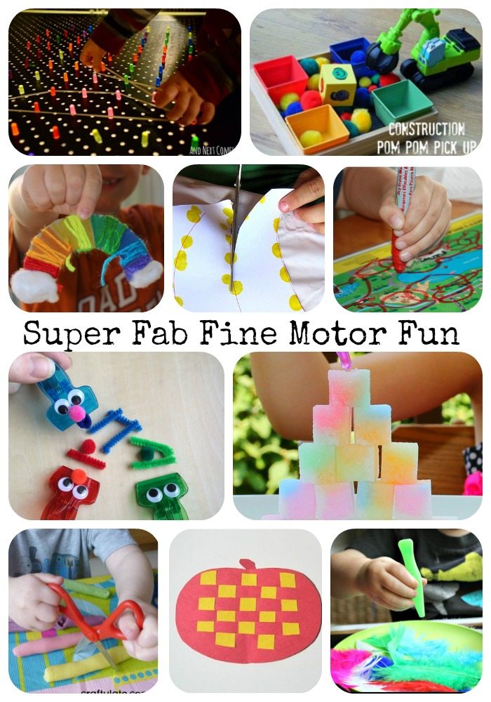 Super Fab Fine Motor Fun - Fine Motor Fridays Anniversary on Lalymom.com - so many fun ideas!