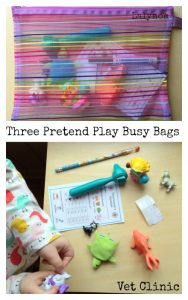 Three Pretend Play Busy Bag Ideas from Lalymom - How cute!