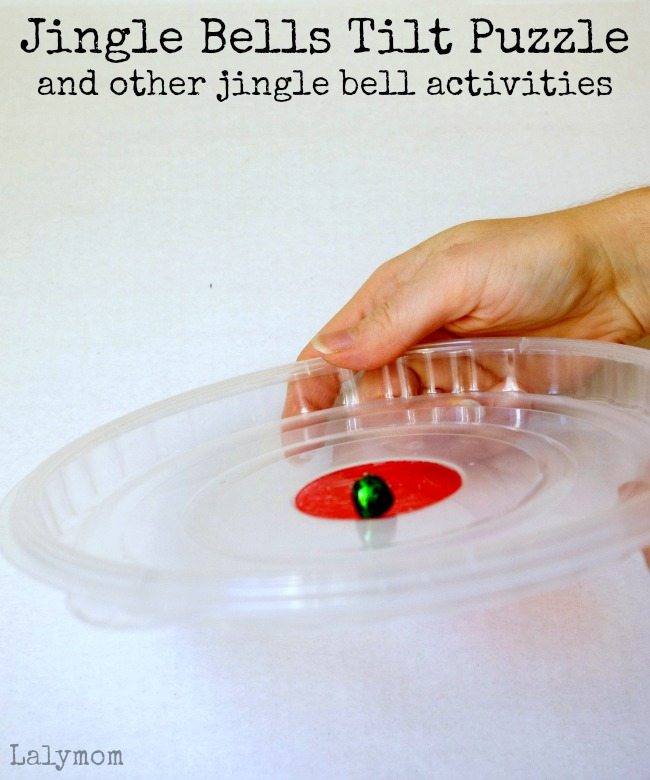 3 Fun Christmas Activities for Kids that Use Jingle Bells on Lalymom.com - simple jingle bells tilt puzzle - how cool!