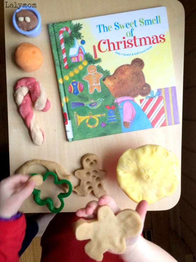Sweet Smell of Christmas Play Dough Recipe for Kids - great holiday book extension idea!