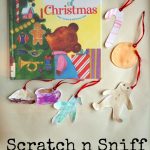 Christmas Ornaments for Kids to Make using Scratch n Sniff Watercolors - Perfect activity for the book The Sweet Smell of Christmas on lalymom.com