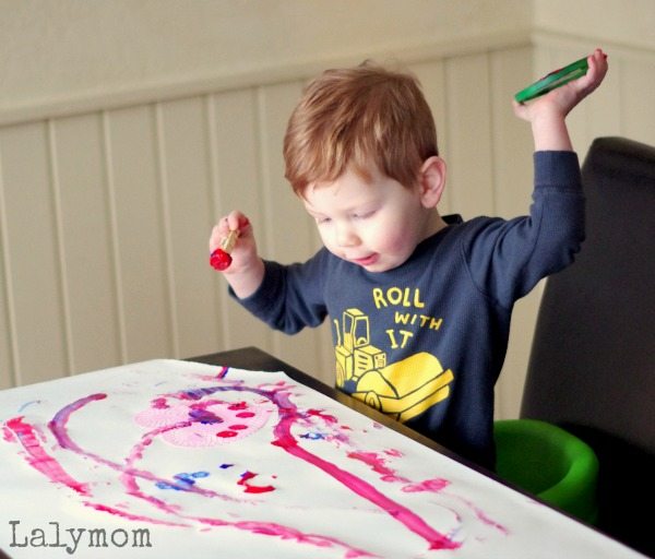 Doily Print Making - Just Roll with it When Painting with Toddlers!