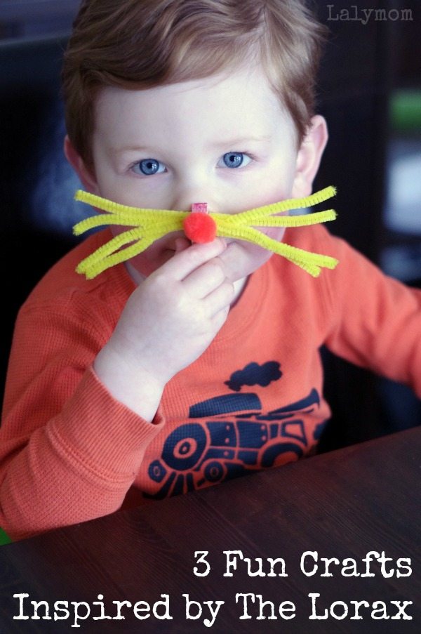 3 Fun Dr. Seuss Crafts for Kids - Click through to see more Lorax Fun!
