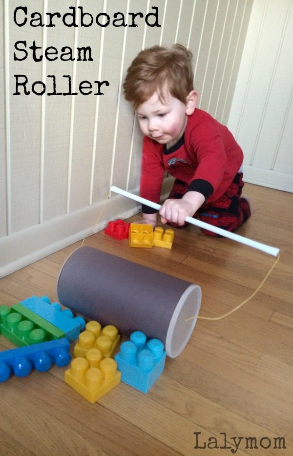 Cardboard Crafts - Easy Steam Roller Construction Vehicle Toy