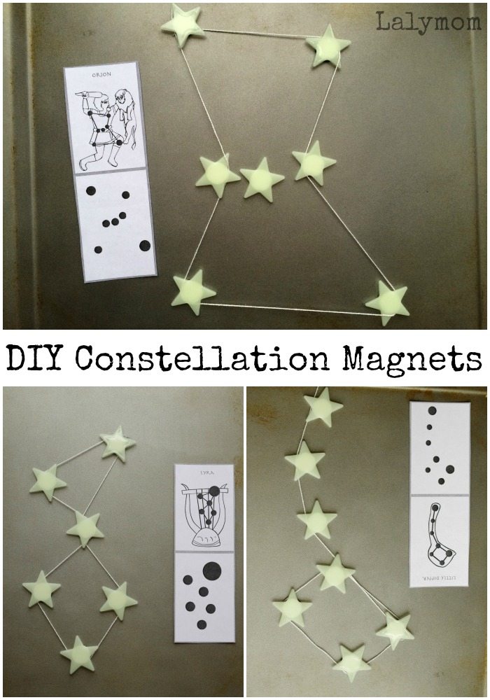 Constellations for Kids - Easy DIY Connecting Star Magnets on Lalymom.com- how cool is this!