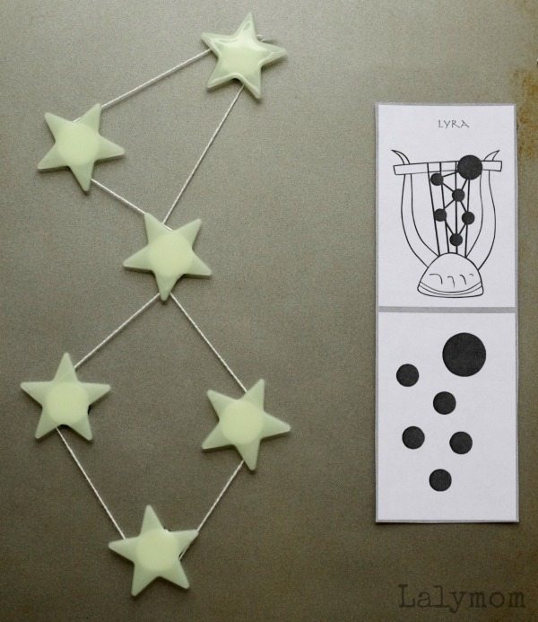 DIY Star Magnets to teach constellations to kids on Lalymom