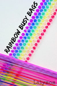 Rainbow Busy Bags on Lalymom