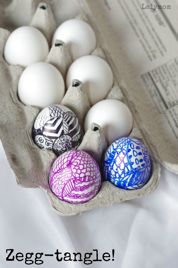 Easter Egg Design Ideas - Zegg-Tangle Zentangle Eggs