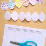 Easter Preschool Crafts - Free Printable Easter Egg Garland for Kids from Lalymom - Lots of fun fine motor skills used in this activity!