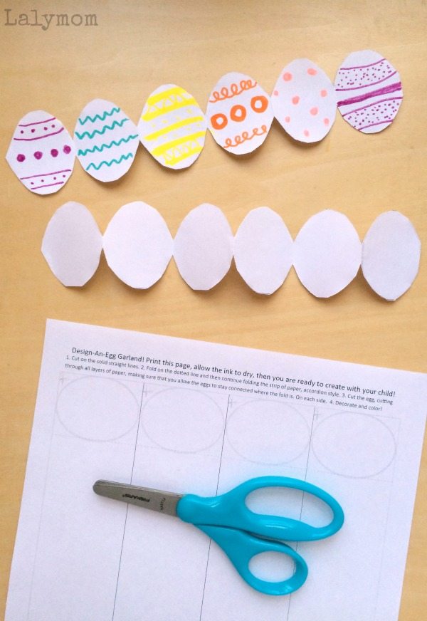 Easter Preschool Crafts – Printable Easter Egg Garland