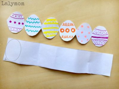 Easter Preschool Crafts - Printable Easter Egg Garland - LalyMom