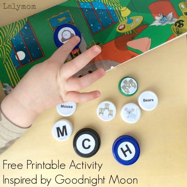 Free Printable Goodnight Moon Book Words & Letters Fine Motor Activity for kids - cute book extension activity!